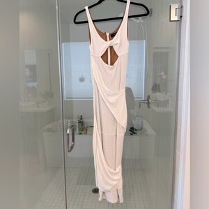 JLUXLABEL Cream Textured Sleeveless Top